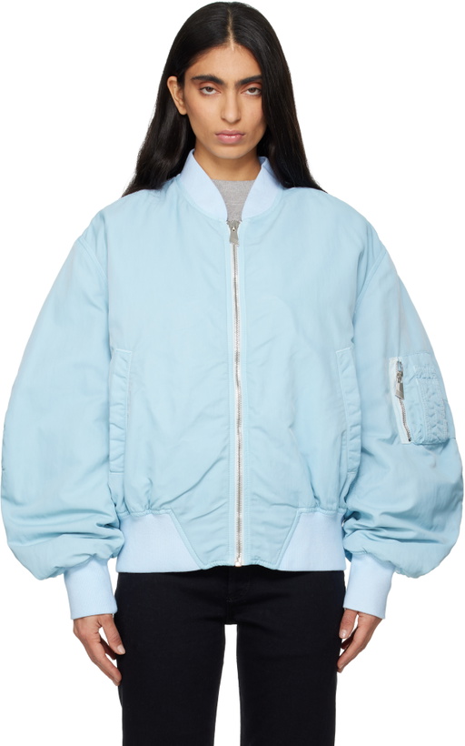 Photo: The Attico Blue Anja Bomber Jacket