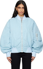 The Attico Blue Anja Bomber Jacket