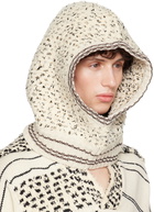 Bottega Veneta Beige Bouclé Knit Balaclava