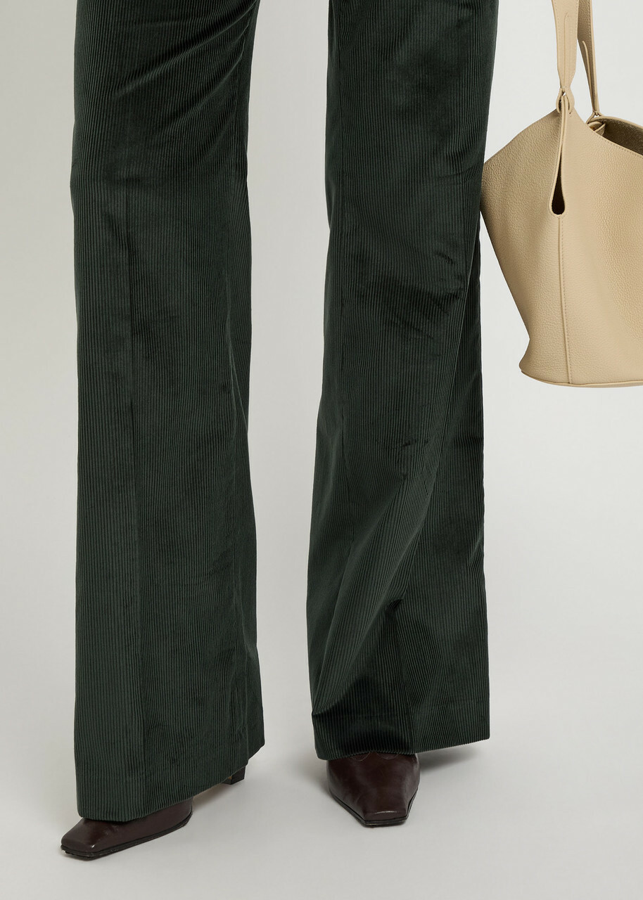 Gabriela Hearst Vesta Straight-leg Corduroy Trousers Green