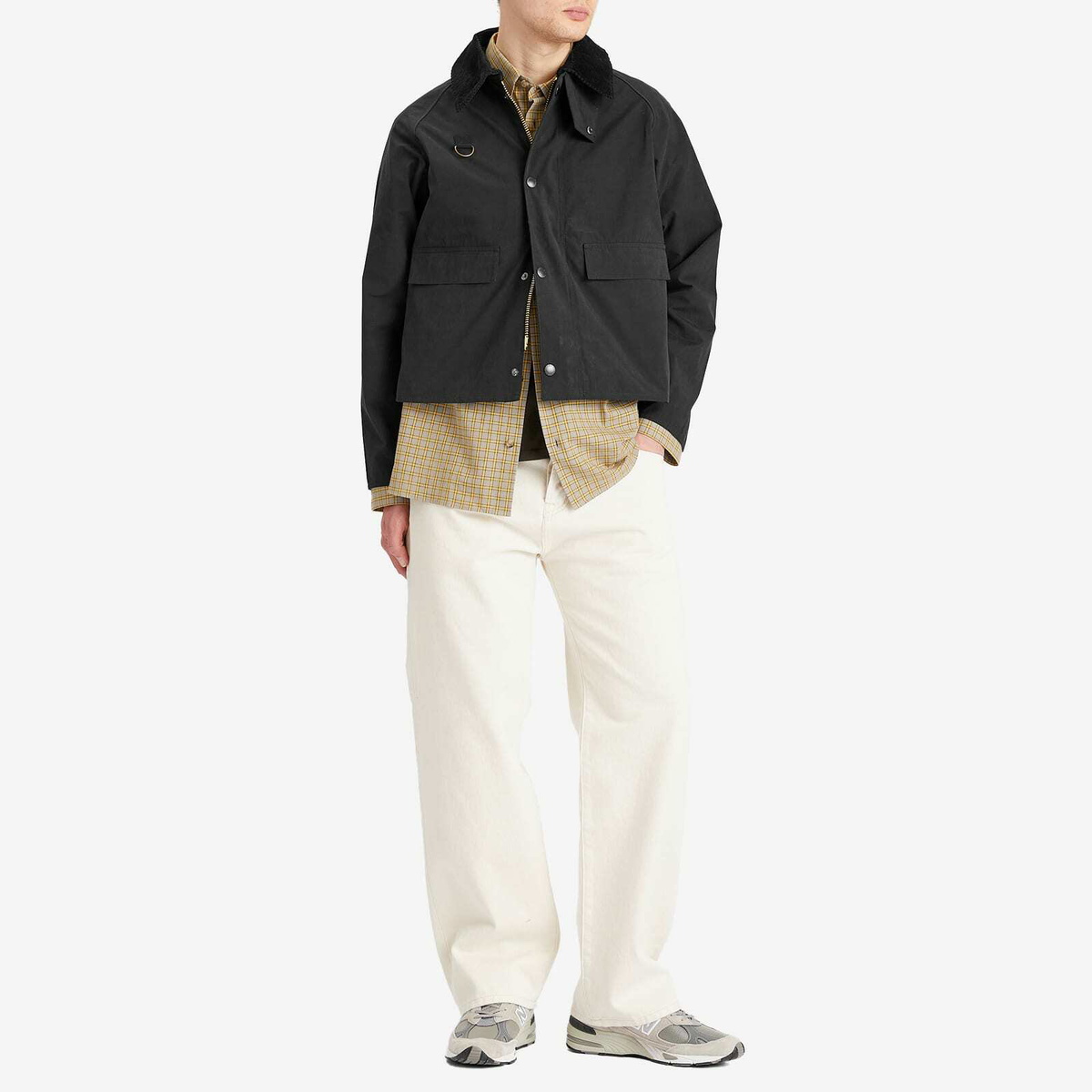 Barbour Men's OS Spey Casual Jacket in Black Barbour
