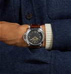 Panerai - Luminor 1950 Hand-Wound 47mm Stainless Steel and Leather Watch, Ref. No. PAM00372 - Black