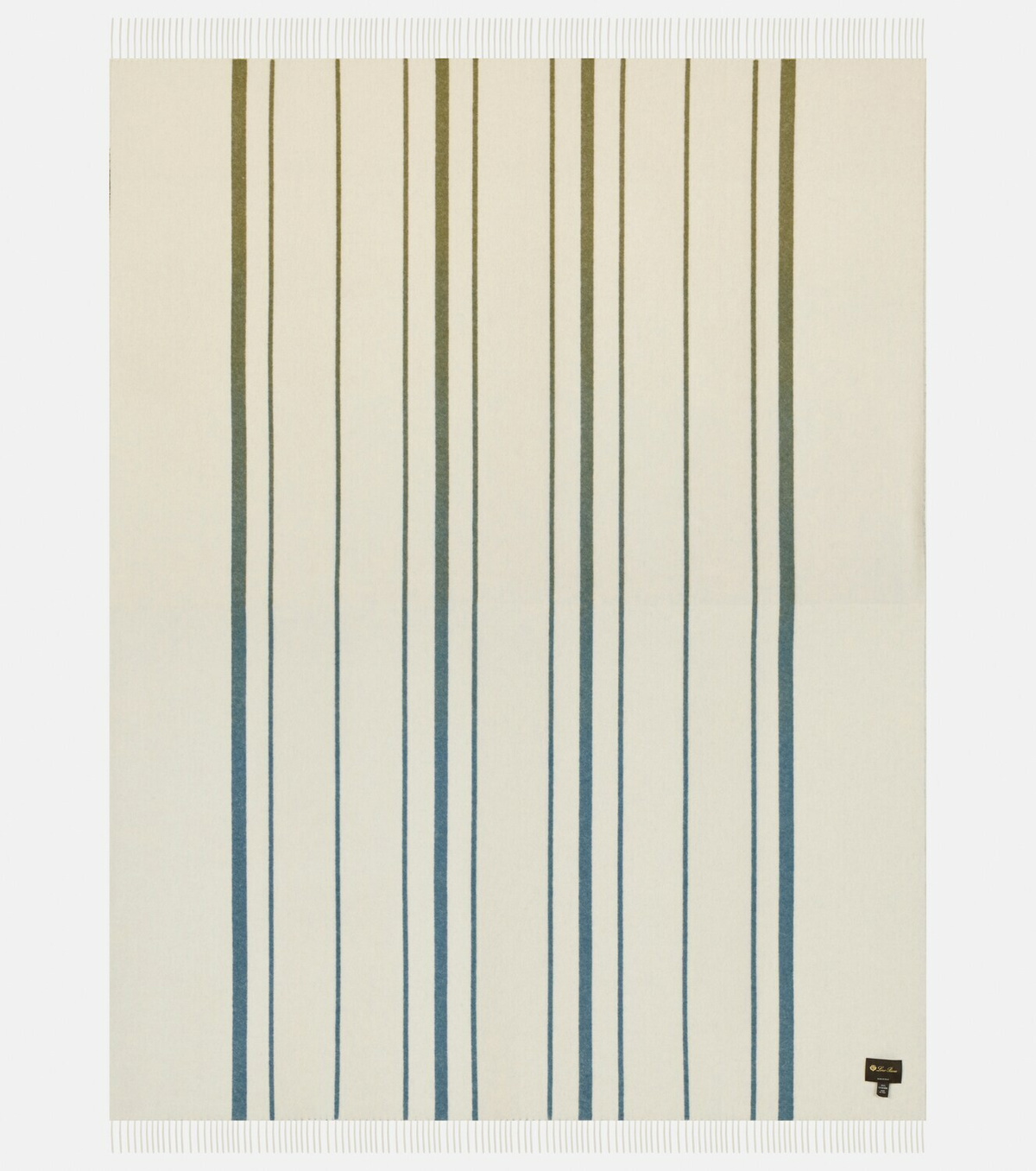 Loro Piana Suitcase striped cashmere blanket