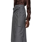 3.1 Phillip Lim Grey Flannel Side Wrap Skirt