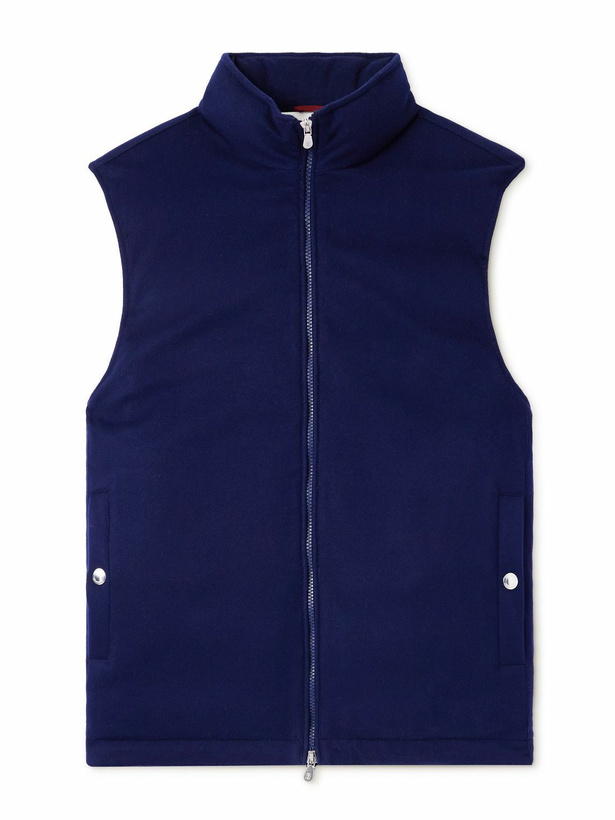 Photo: Brunello Cucinelli - Wool-Felt Down Gilet - Blue
