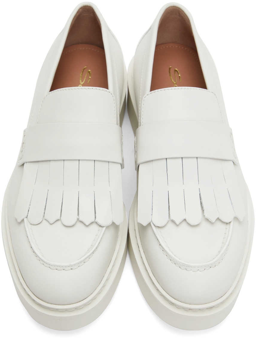 Santoni White Pamela Loafers Santoni — free download