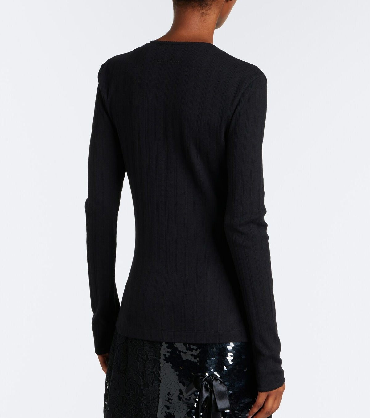 Simone Rocha Embellished pointelle cotton cardigan
