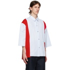 Camiel Fortgens Blue and Red Stripe Insert Shirt