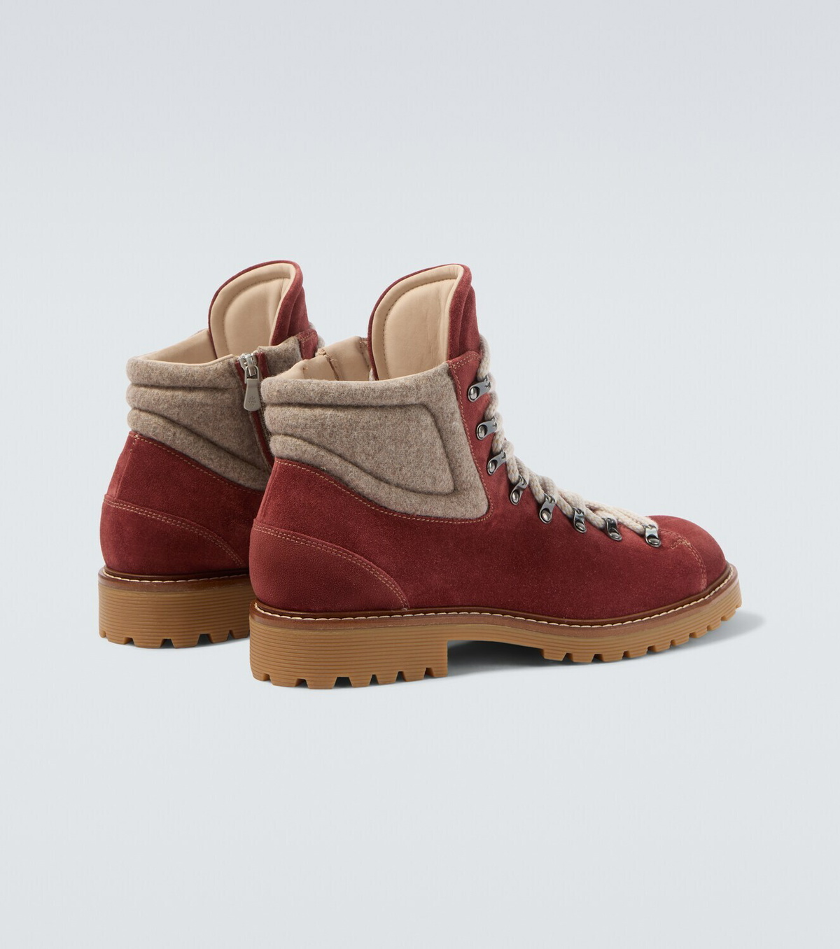 Eleventy Suede lace-up boots