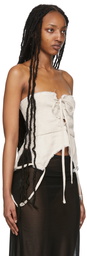 Elena Velez SSENSE Exclusive Off-White Layering Corset Tank Top