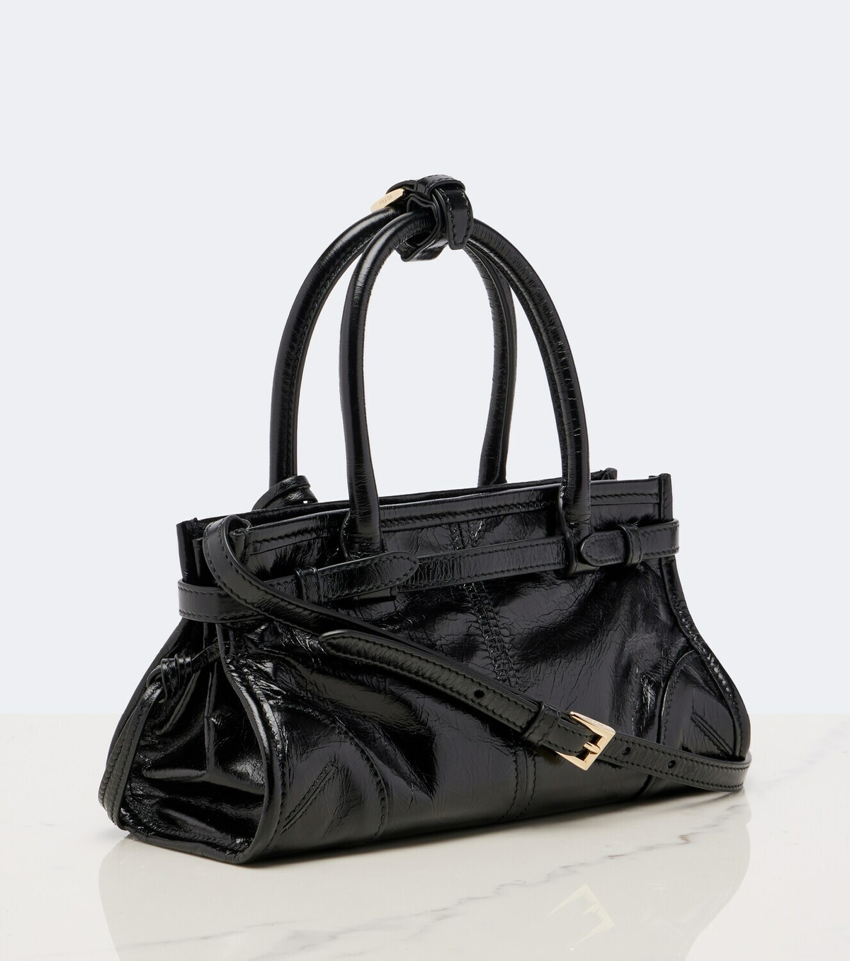 Prada Prada Bonnie Mini leather top-handle bag
