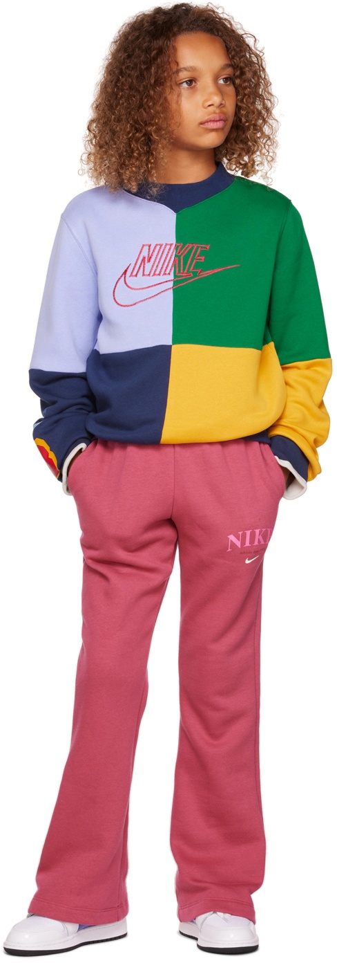 Nike Kids Multicolor Embroidered Sweatshirt. Nike
