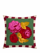 LISA CORTI Nizam Stripes Green Cushion