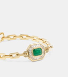 Shay Jewelry 18kt gold bracelet with diamonds and emeralds