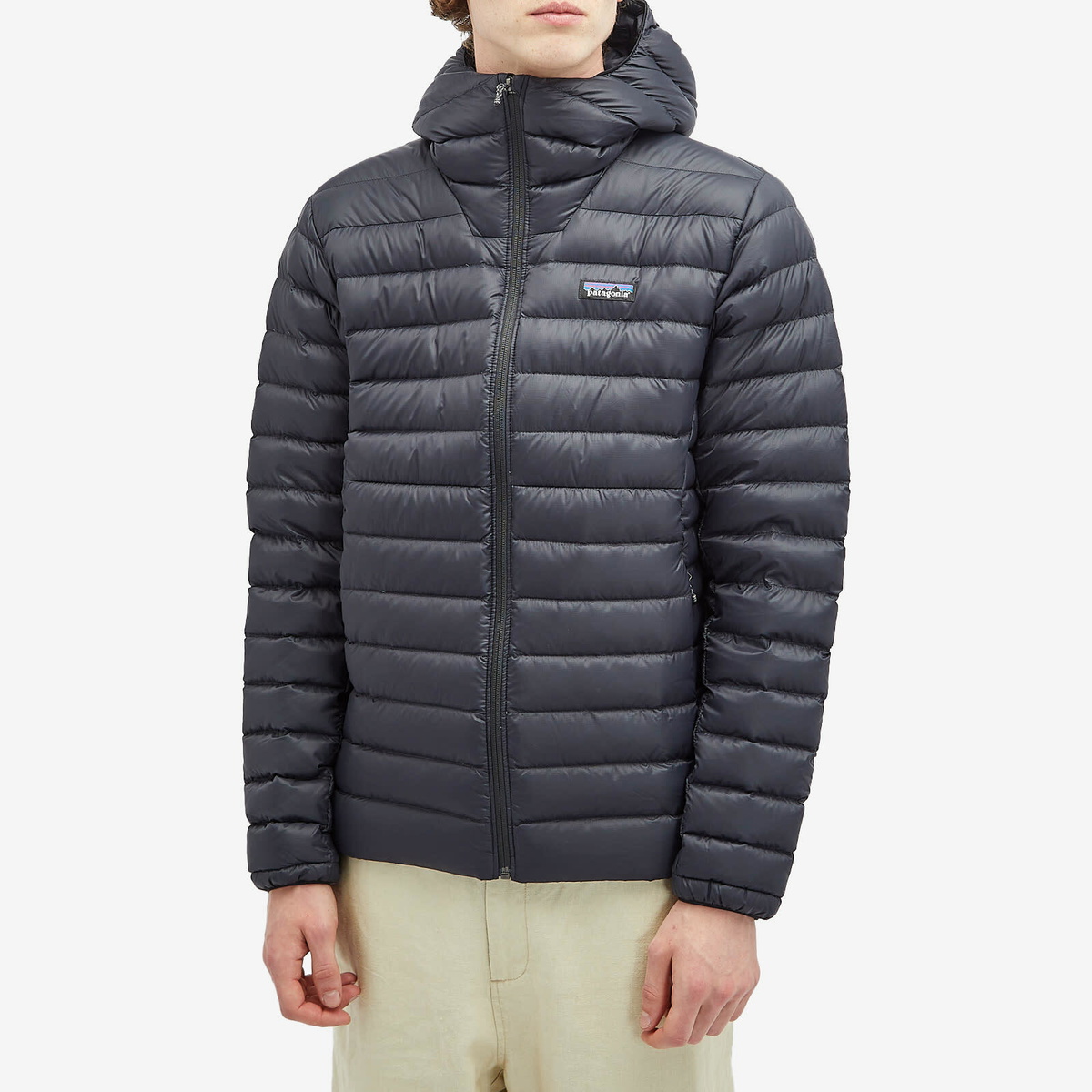 Patagonia Men's Down Sweater Hoodie in Black