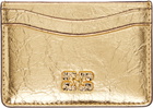 GANNI Gold Bou Metallic Card Holder