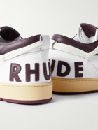 Rhude - Rhecess Colour-Block Distressed Leather Sneakers - White