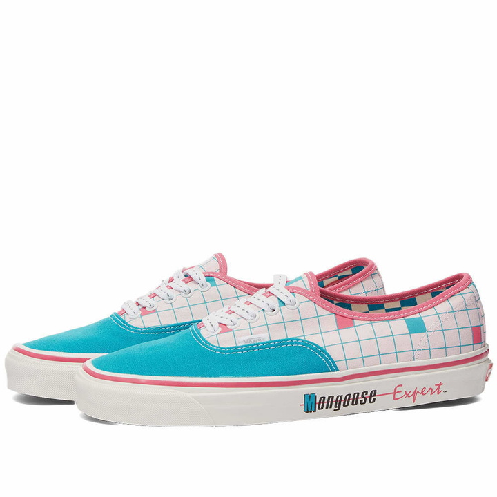 Photo: Vans x Mongoose UA Authentic 44 DX Sneakers in Turquoise/Pink