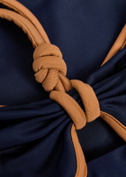 Johanna Ortiz Salt and Saddle Halterneck Swimsuit Navy
