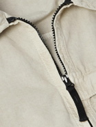 Stone Island - Logo-Appliquéd Washed Cotton-Canvas Overshirt - Neutrals