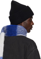 Acne Studios Black Large Logo Beanie