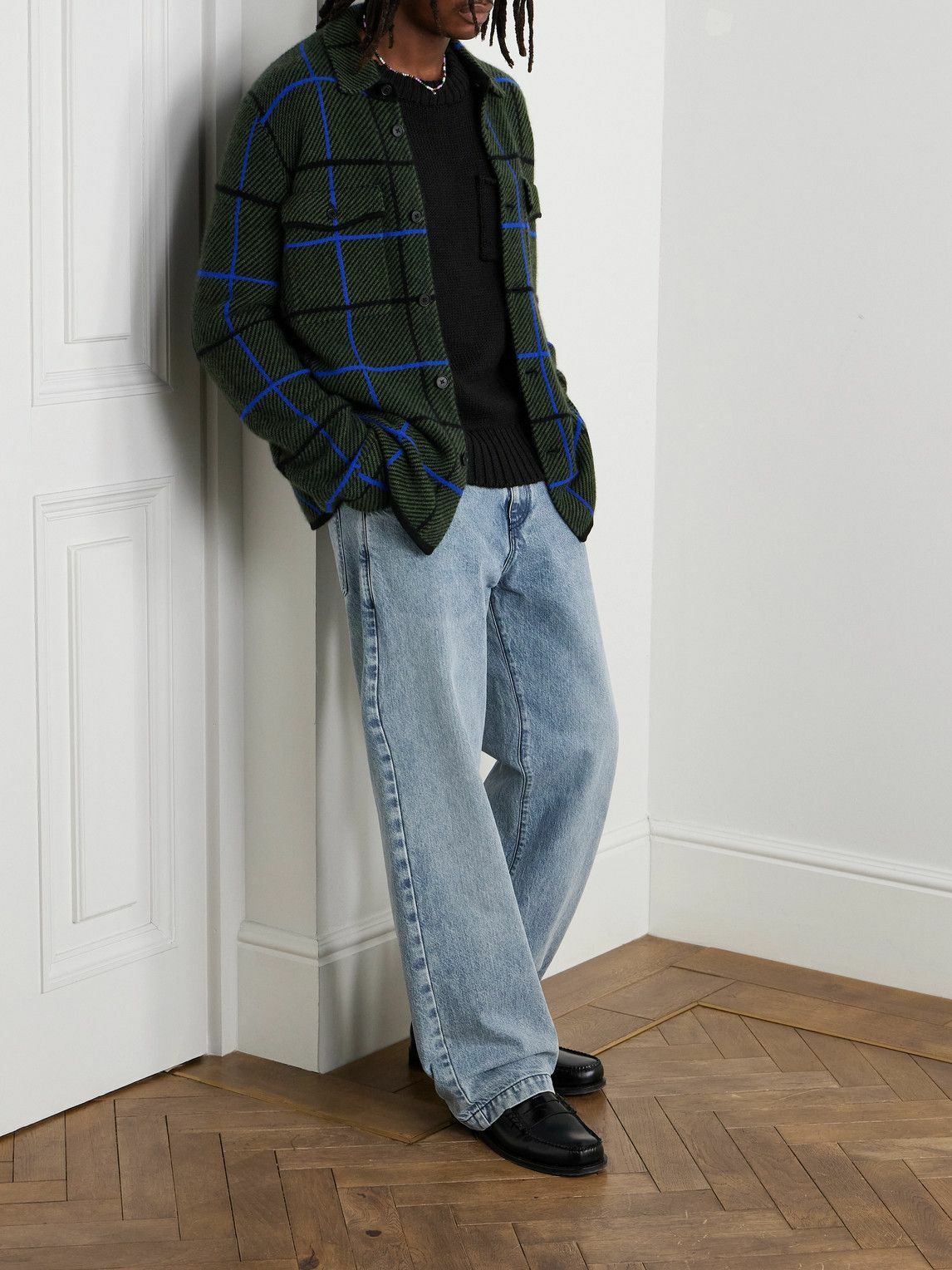 MILES LEON - Garden Merino Wool Sweater - Black