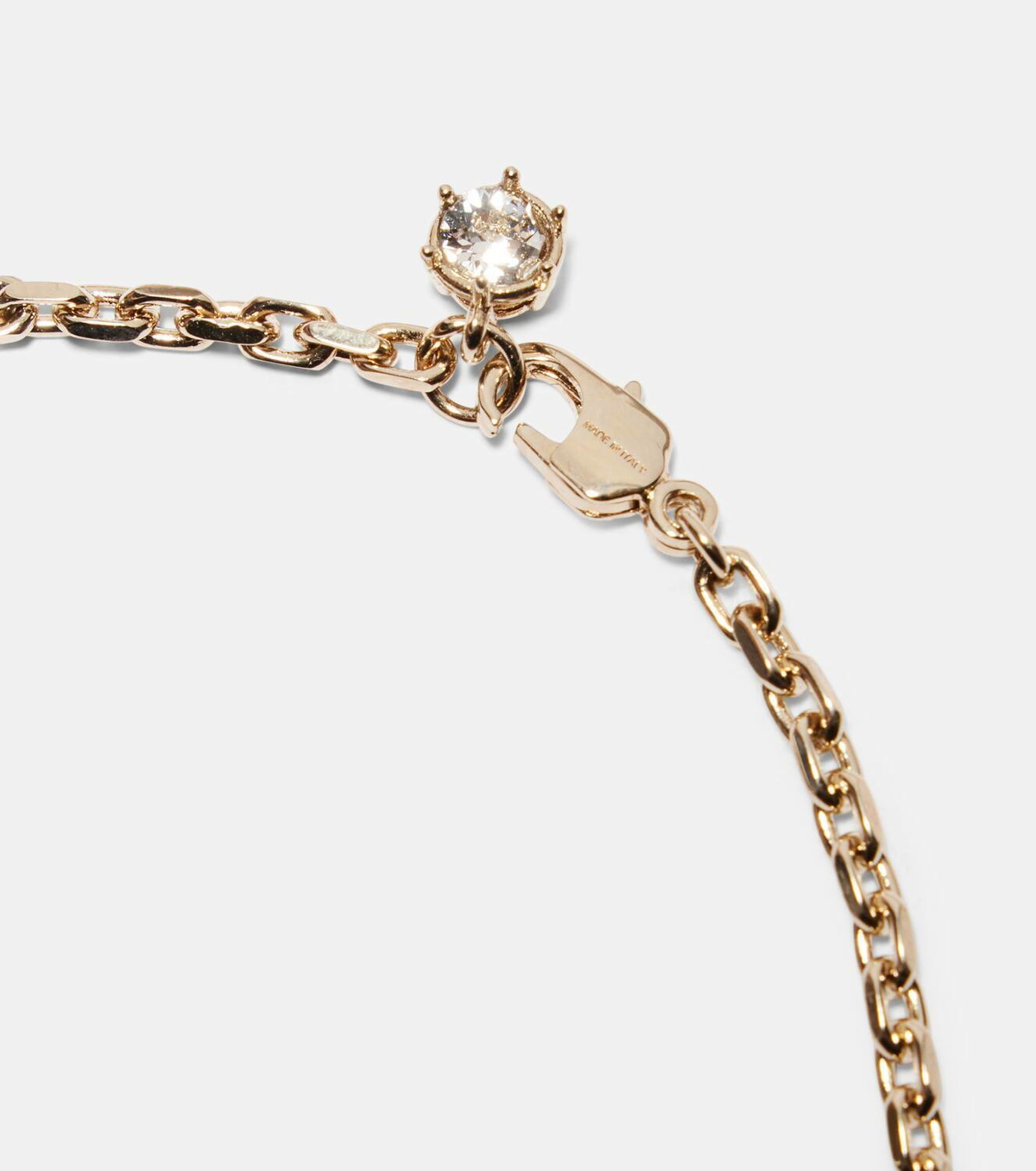 McQueen Embellished logo necklace
