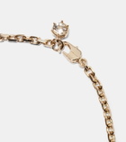 McQueen Embellished logo necklace