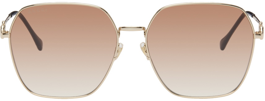 Gucci Gold Horsebit Sunglasses Gucci
