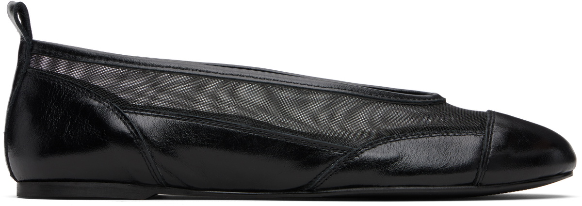 Paloma Wool Black Pili Mesh Ballerina Flats