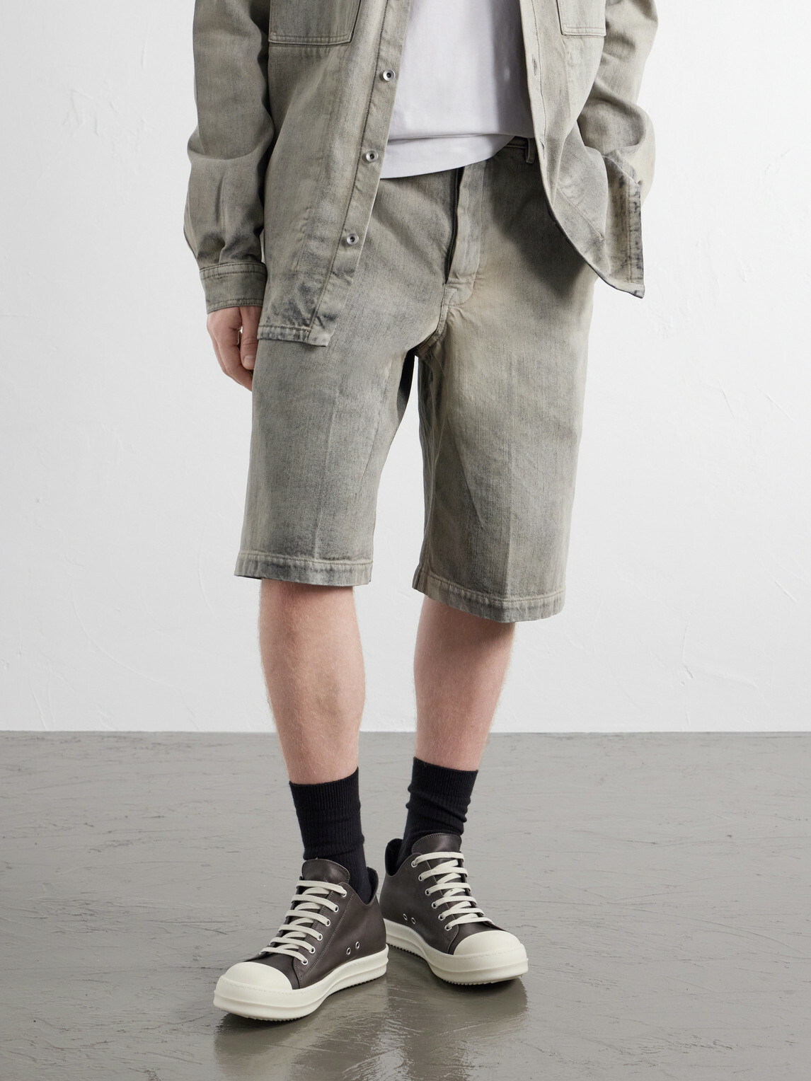 Rick Owens - Ramones Sneakers Leather Sneakers - Brown