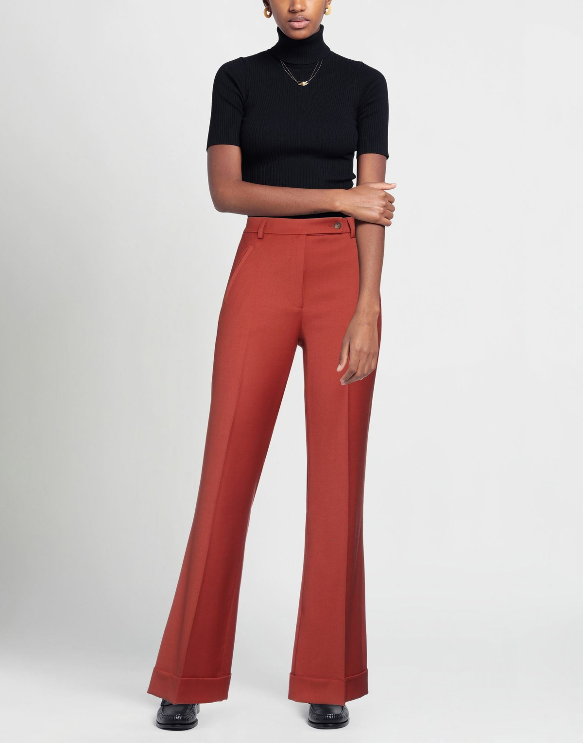 Rochas Womens Pants Rust