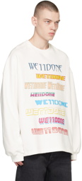 We11done White Front Logo Sweatshirt