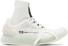 Y-3 White Mesh Runner 4D Low Sneakers