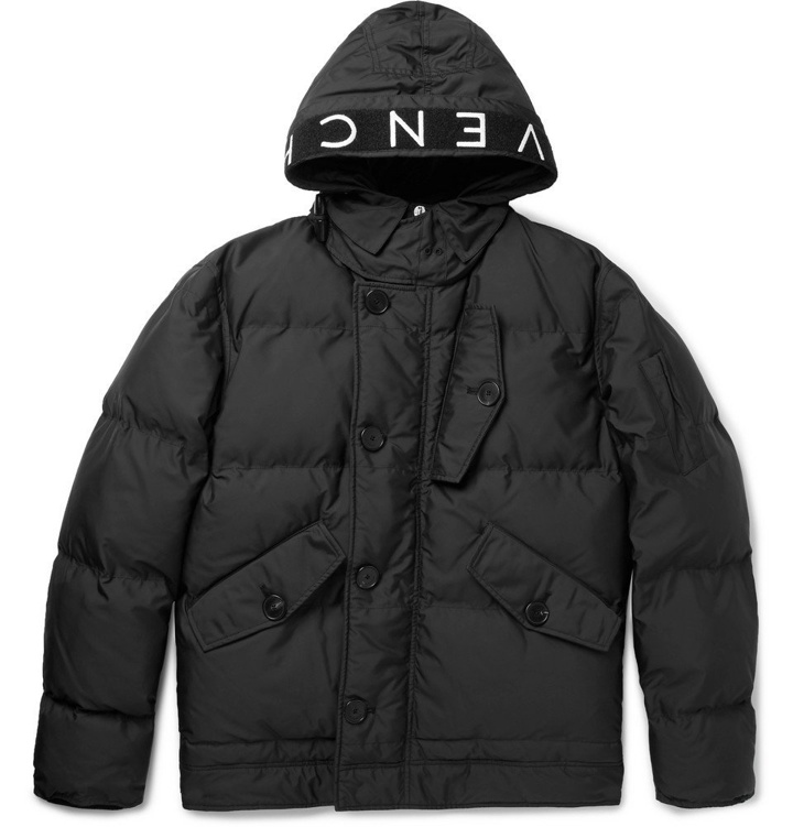 Photo: Givenchy - Logo-Trimmed Quilted Shell Hooded Jacket - Men - Black