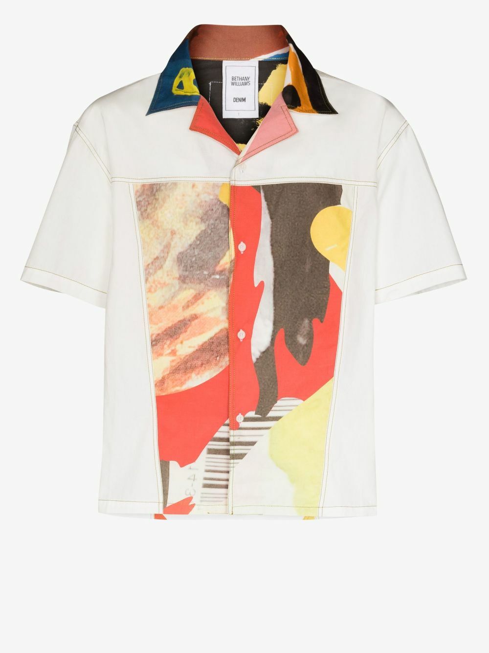 Bethany Williams White Graphic Flag Shirt