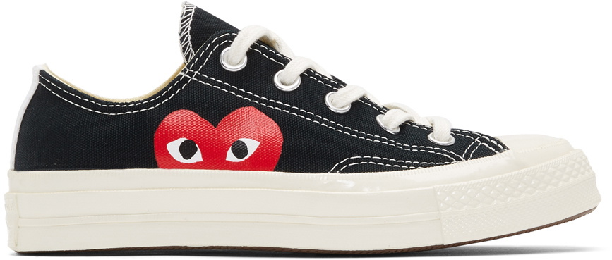 COMME des GARÇONS PLAY Black Converse Edition Half Heart Chuck 70 Low Sneakers