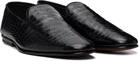 TOM FORD Black Printed Alligator Steven Loafers