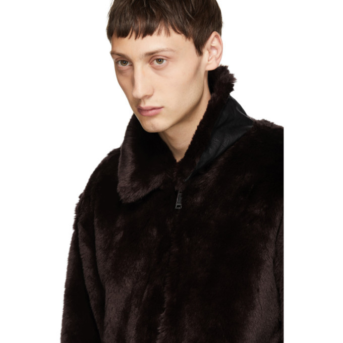 Christian Dada Brown Faux-Fur Jacket Christian Dada