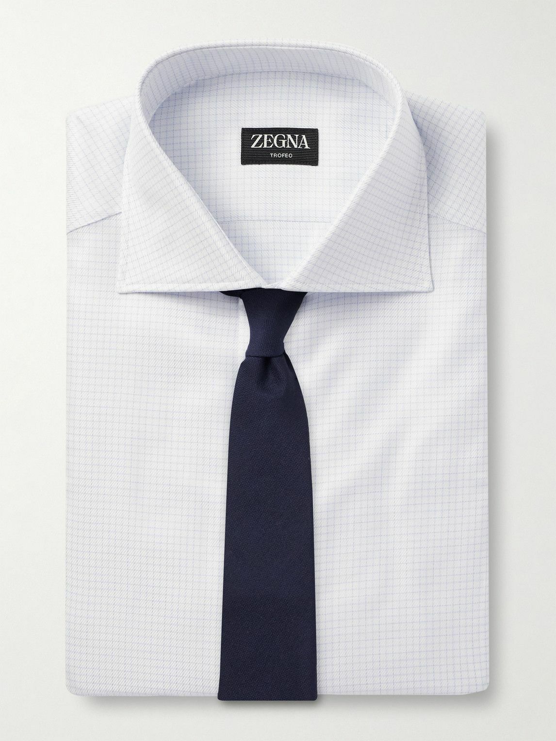 Zegna - Checked Cotton Shirt - White