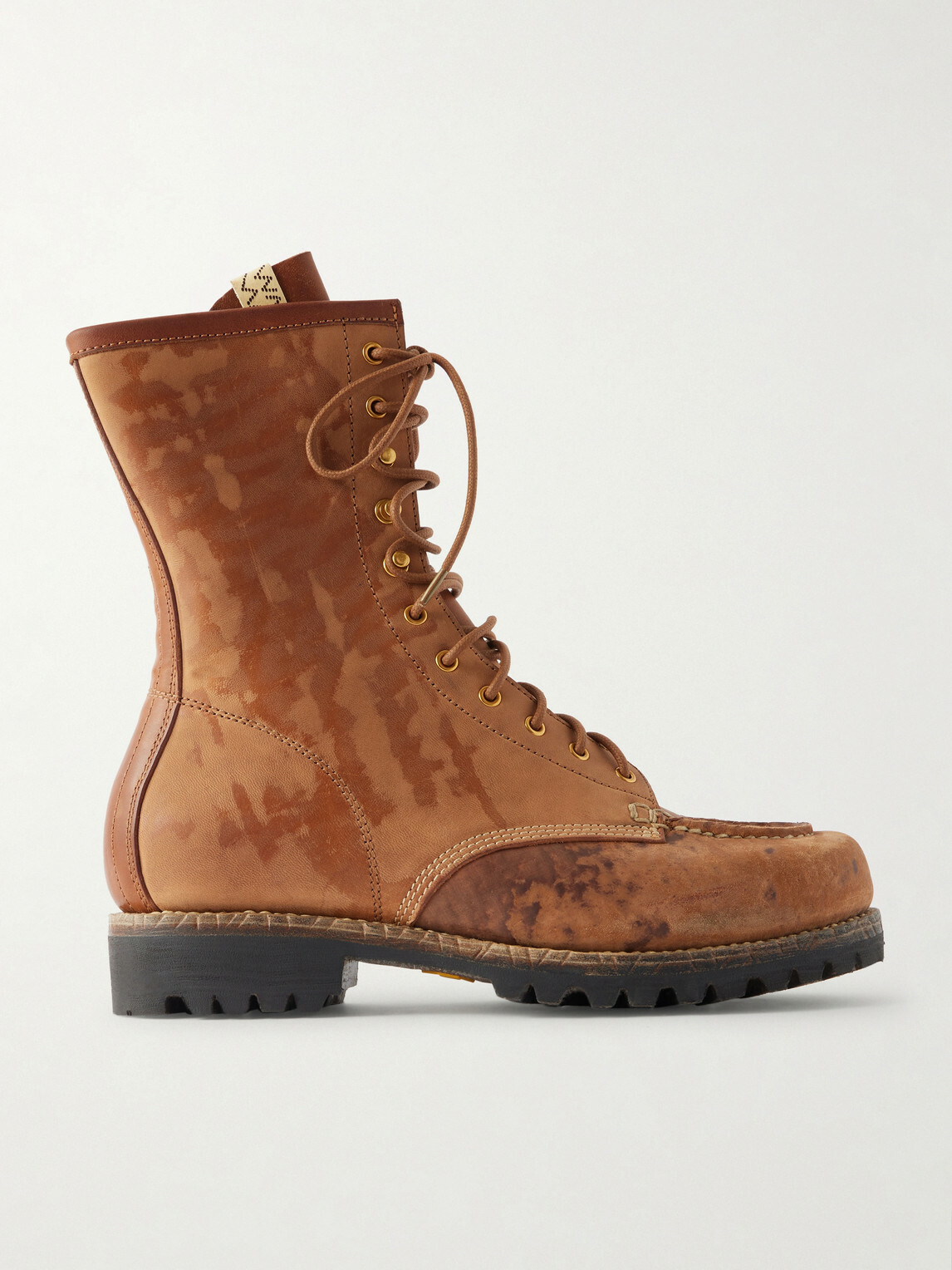 Visvim - Hi-Folk Scout Moc Distressed Leather Boots - Brown Visvim