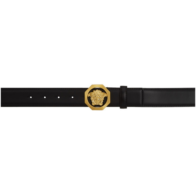 Photo: Versace Black Octagonal Medusa Belt