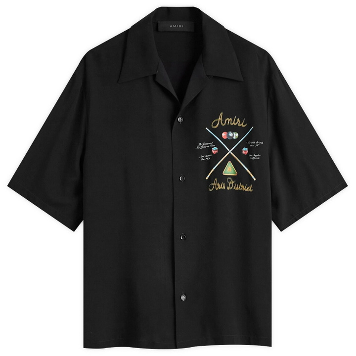 Photo: AMIRI Men's Pool Cue Bowling Shirt in Black