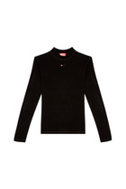 Diesel Mock-neck top with micro logo - T-Shirts - Unisex - Black