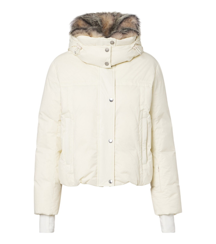 Photo: Yves Salomon Shearling-trimmed hooded down ski jacket
