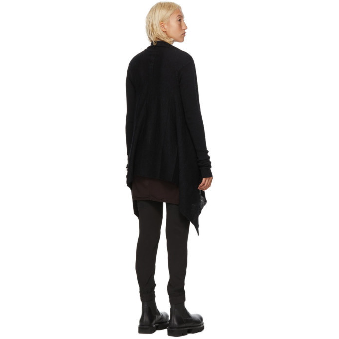 Rick Owens Black Alpaca Wrap Cardigan Rick Owens