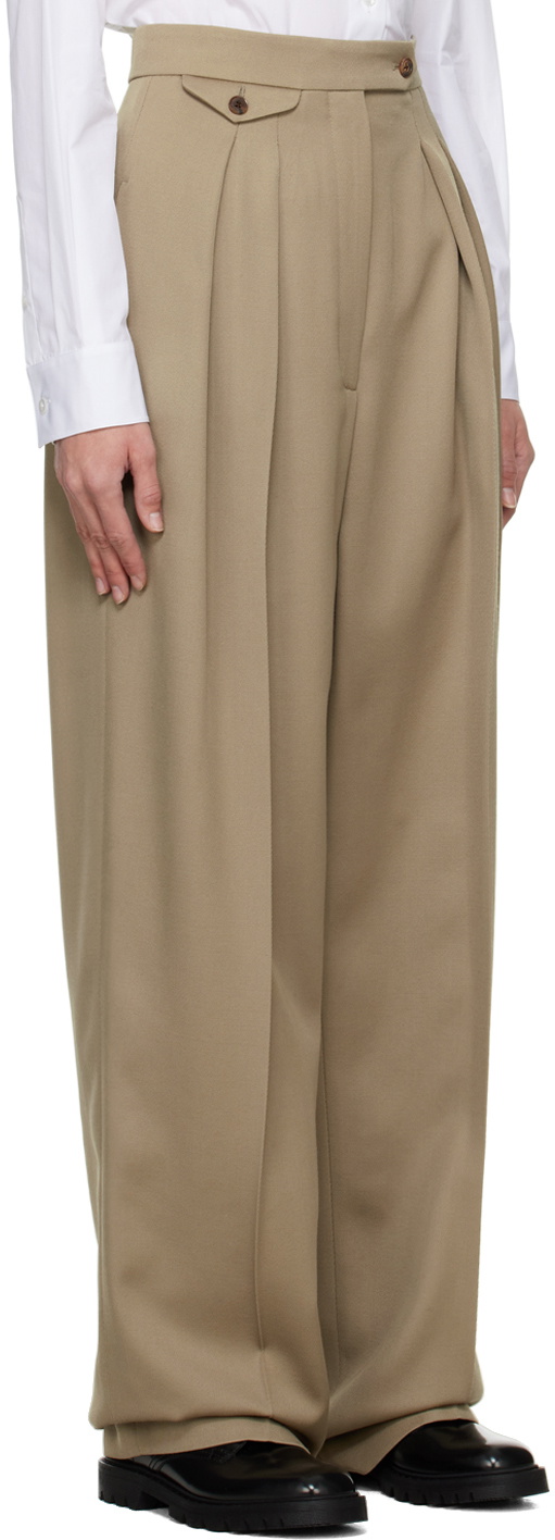 The Row Beige Marcellita Trousers The Row