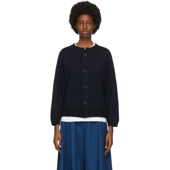 Photo: Blue Blue Japan Navy Yarn-Dyed Cardigan