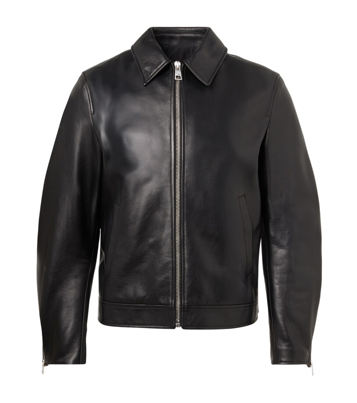 Givenchy Black Embossed Leather Biker Jacket Givenchy