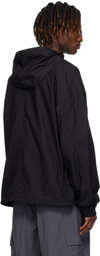 Juun.J Black Side Zip-Up Godet Hoodie